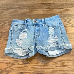 Contraband Distressed Denim Kids Shorts Size 14